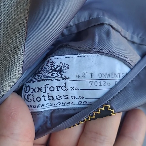 OXXFORD Onwentsia Grey Modest Plaid Silk Blend Sz 42 R L Mens Sport‎ Coat Blazer
